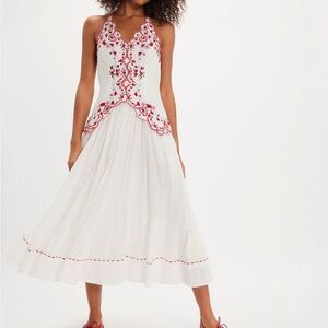 FREE PEOPLE NWT Valenciana White Midi Dress
